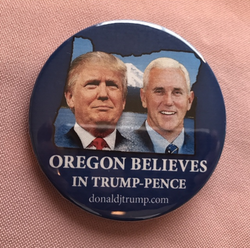 Nice Oregon Trump Political Campaign Pinback Button