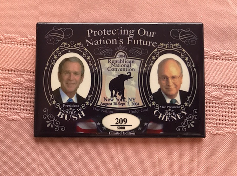Vintage George W Bush Political Campaign Pinback Button