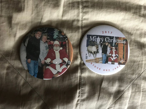 Christmas Card Magnet Buttons
