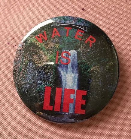 Nice 2.25 inch Water Is Life Pinback Button