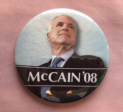 John McCain 2008 Political Campaign Button